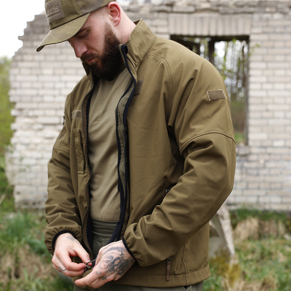 Military Fleece Jacket Dutch Army Softshelli KPU Coyote Original New