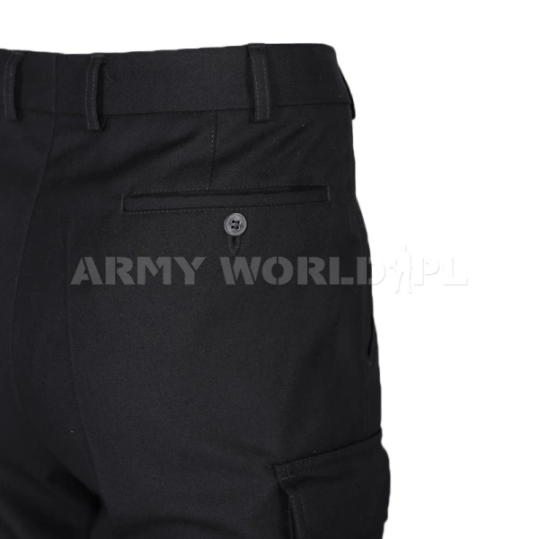 Spodnie Garniturowe Wojskowe Bundeswehr Galowe Czarne Oryginał Demobil BDB