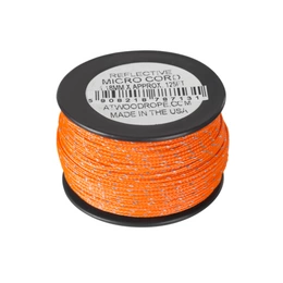 Linka Micro Cord Reflective 1.18mm (125ft) Atwood Rope MFG Neon Orange