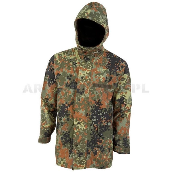 Komplet Gore-Tex Przeciwdeszczowy Wojskowy Bundeswehr Flecktarn Oryginał Demobil II Gatunek
