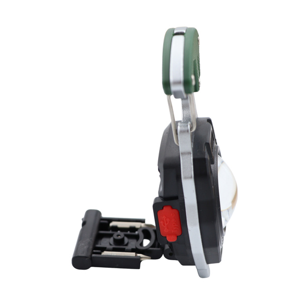 Lampka EDC COB z Pojedynczym Karabińczykiem 8w1 JB Tacticals Olive