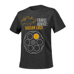 T-shirt Helikon-Tex Travel Advice: Russian Luck Black-Grey (TS-TRL-CO-0119Z)