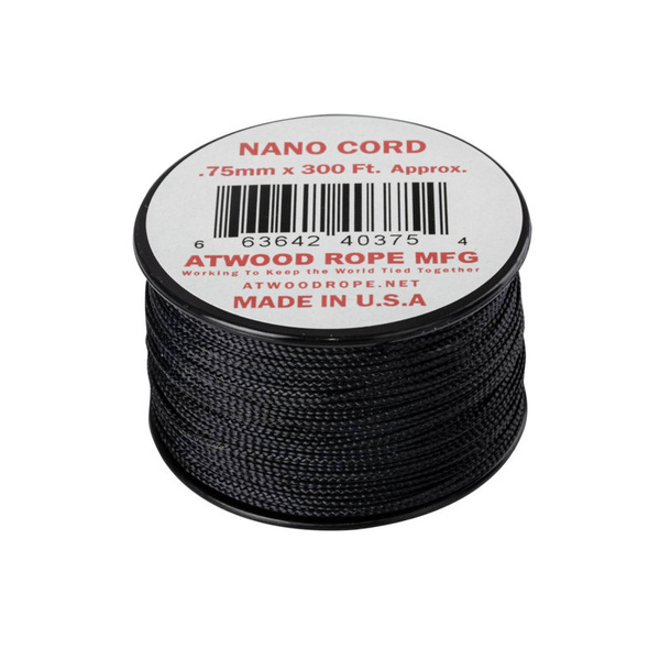 Nano Cord (300ft) Atwood Rope MFG Black (CD-NC3-NL-01)