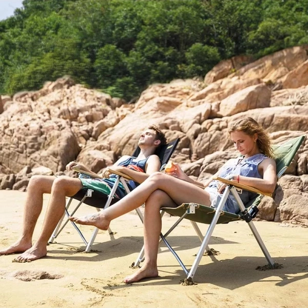 Krzesło Składane Turystyczne Deck Chair Naturehike Czarne (NH17T003)