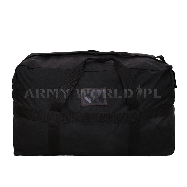 Dutch Military Travel Bag Foldable Bottom Black Original Used