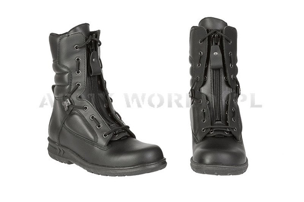 Buty Pilota Wojskowe Holenderskie Oryginał Czarne BDB