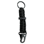 Brelok Z Karabińczykiem Paracord + Krzesiwo JB Tacticals Czarny