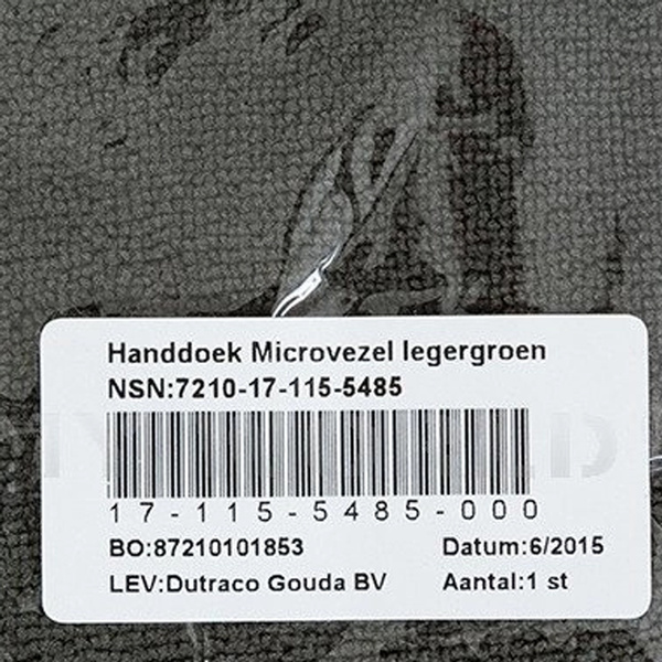 Military Dutch Microfibre Rag Towel 90 x 40 cm New Model Original Demobil