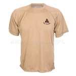T-shirt Termoaktywny Coolmax Z Nadrukiem Iron Division Beż Oryginał Demobil DB