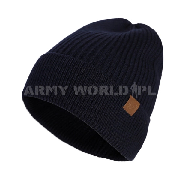 Czapka 100% Wełna Merino (250 g/m²) Icewall Granatowa