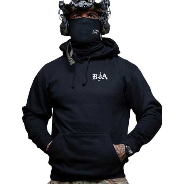 Bluza Hard Times Hoodie Brothers In Arms Czarna