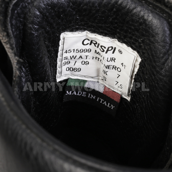Buty Wojskowe CRISPI Skórzane Czarne Oryginał Demobil BDB