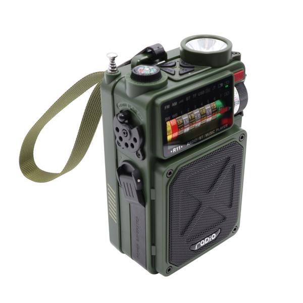Radio Awaryjne Solarne z Latarką, Lampką LED, SOS i Powerbankiem JB Tacticals (JB-08)