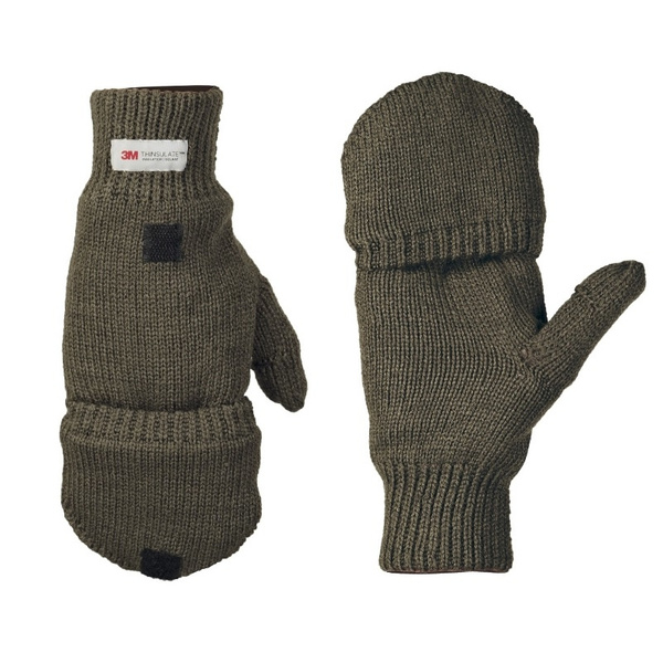 Hunting Gloves Folding Mittens Mil-tec Thinsulate Black