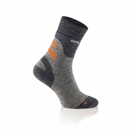 Skarpety Damskie Trekking Merino Brubeck Jasnoszaro / Pomarańczowe (SC5003W)