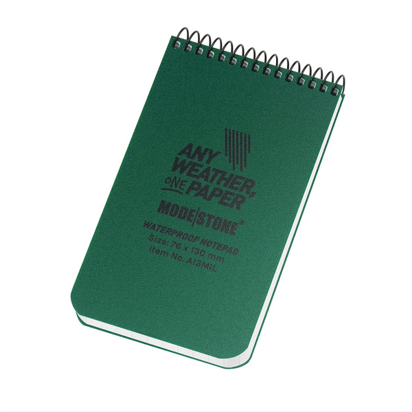 Notes Wodoodporny 76 x 130 mm Modestone AnyWeather Olive (A13MIL)