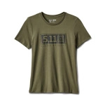 Womens T-shirt Logo Rectangle 5.11 Ranger Green (69226AHI)
