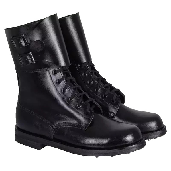 Military Boots of the Honor Guard Company Model 925/MON Leather Lace-Up Hobnailed Polish Black New