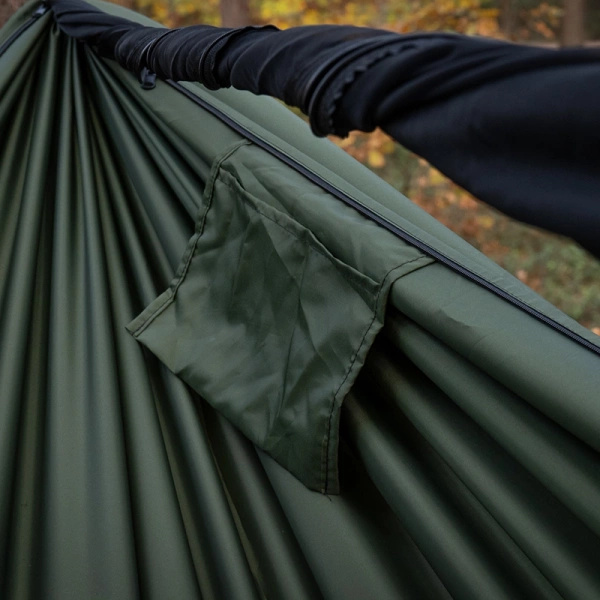 Hamak Lekki Turystyczny Ważka V1 + Moskitiera Double Zip TigerWood Green