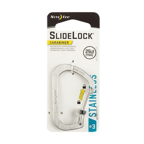 Karabinek SlideLock® Carabiner Stainless Steel #3 Nite Ize Srebrny (CSL3-11-R6)