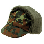 Military Ushanka Cap Bundeswehr Flecktarn Genuine New