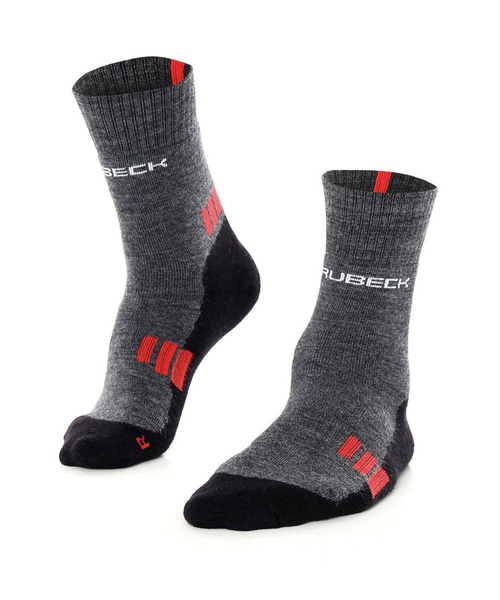 Men's Socks Trekking Light Brubeck Graphite / Red