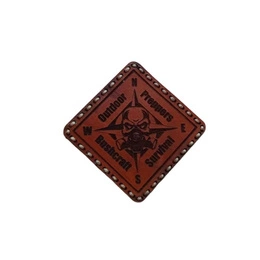 Naszywka Skórzana Prepperss Tigerwood Jasnobrązowa 