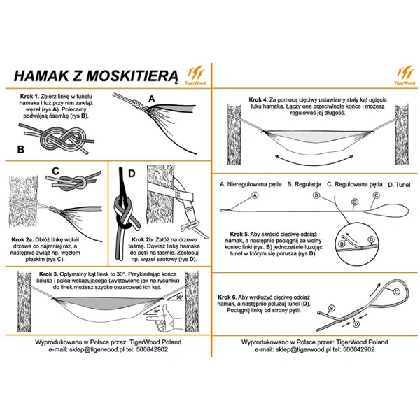 Hamak Obozowy Niedźwiedź XL z Moskitierą Double Zip TigerWood Olive