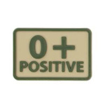 Emblem PVC Blood Type Helikon-Tex Set Of 2 Pieces Khaki (OD-BLP-RB-13)