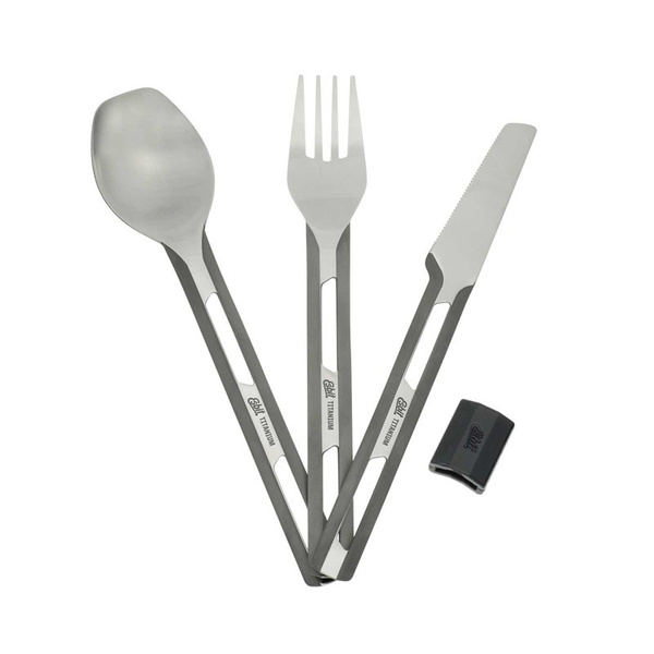 Zestaw Sztućców Cutlery Set Silicon Sleeve Esbit (TC4-TI)