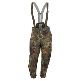 Rainproof Trousers Gore-tex Bundeswehr With Braces Flecktarn Original Demobil