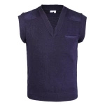Woolen Vest Unisex Navy Blue Genuine Military Surplus Used