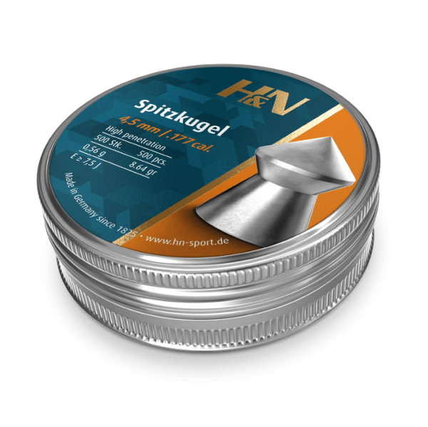Airgun Pellets H&N Spitzkugel 4.5 mm .177 cal. 500 pcs.