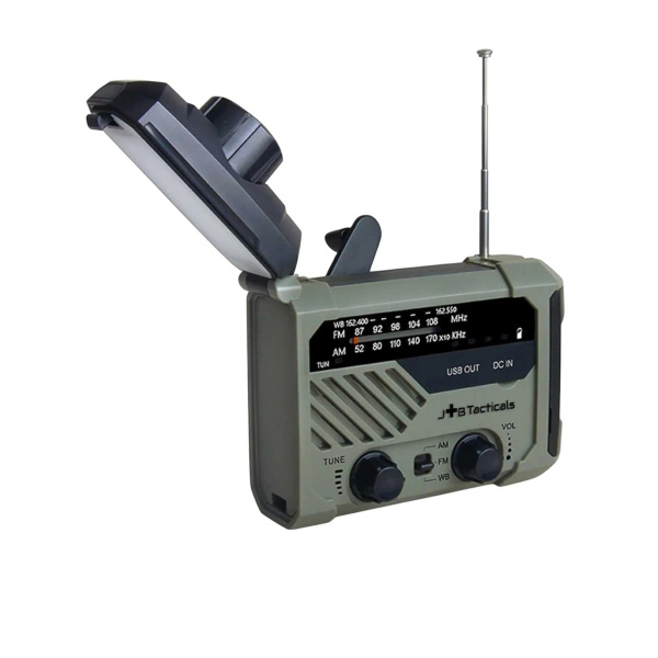 Radio Awaryjne Solarne z Latarką, Lampką LED i Powerbankiem JB Tacticals (JB-02)