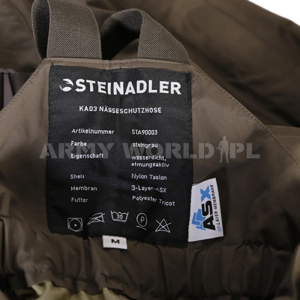 Spodnie Na Szelkach Przeciwdeszczowe Steinadler KA03 Olive Oryginał Nowe