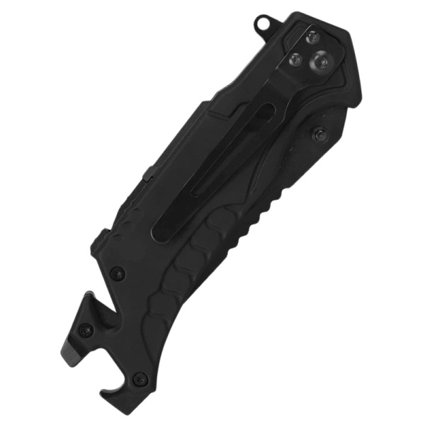 Nóż Składany Taktyczny Z Krzesiwem Róża Wiatów Dominator Grafitowy