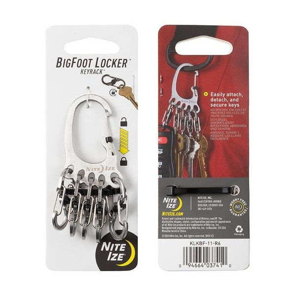 Karabinek Na Klucze BigFoot KeyRack Locker Stal Nierdzewna Nite Ize (KLKBF-11-R6)