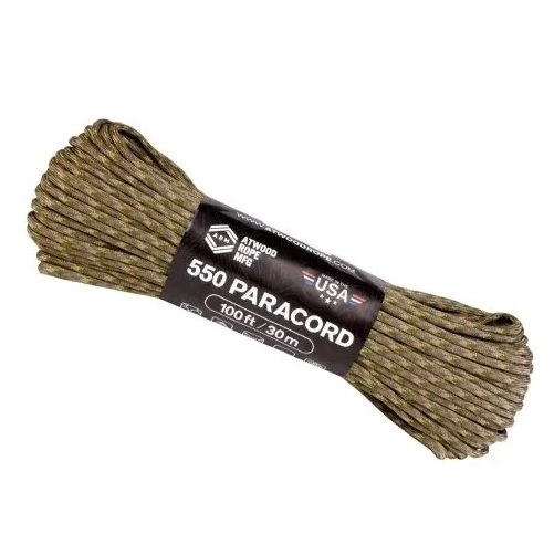 Linka 550 Paracord (100ft) Atwood Rope MFG M Camouflage (CD-PC1-NL-1J)  camouflage, BACKPACKS I BAGS I POCKETS \ Cords / Rubbers / Straps SURVIVAL  \ Bivouac \ Tents \ Cords / Pegs