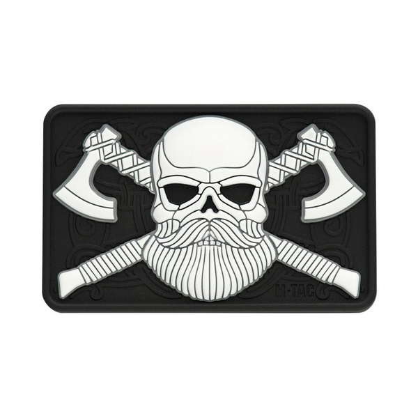 Naszywka Bearded Skull 3D PVC M-Tac Czarno / Biała (51113236)