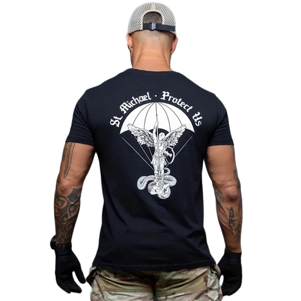 T-Shirt St. Michael Brothers In Arms Czarny