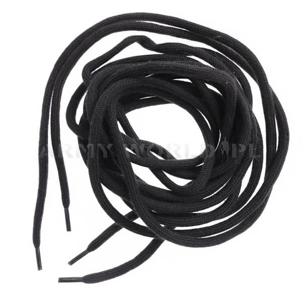 Sznurowadła Wojskowe Bundeswehr Grube Czarne Oryginał Nowe