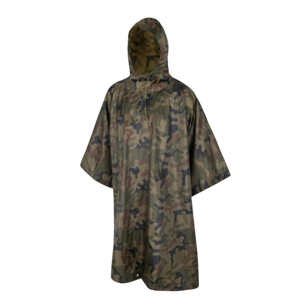 Peleryna Przeciwdeszczowa - Poncho Ripstop Helikon-Tex PL Camo (PO-MUS-PO-04)