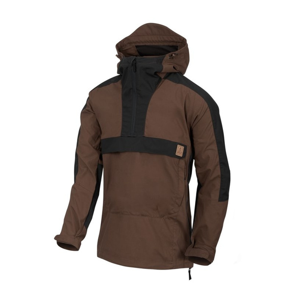 Kangurka Anorak / Kurtka WOODSMAN® Helikon-Tex Earth Brown / Czarna (KU-WDN-DC-0A01B)
