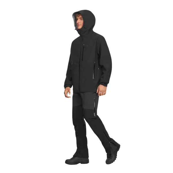 Kurtka Przeciwdeszczowa Męska Hardshell Alpinus Gedu Czarna (NQ11680)