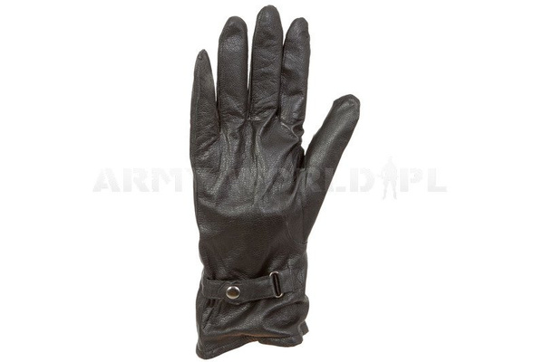 Leather Gloves With Snap Dutch Black Original Used