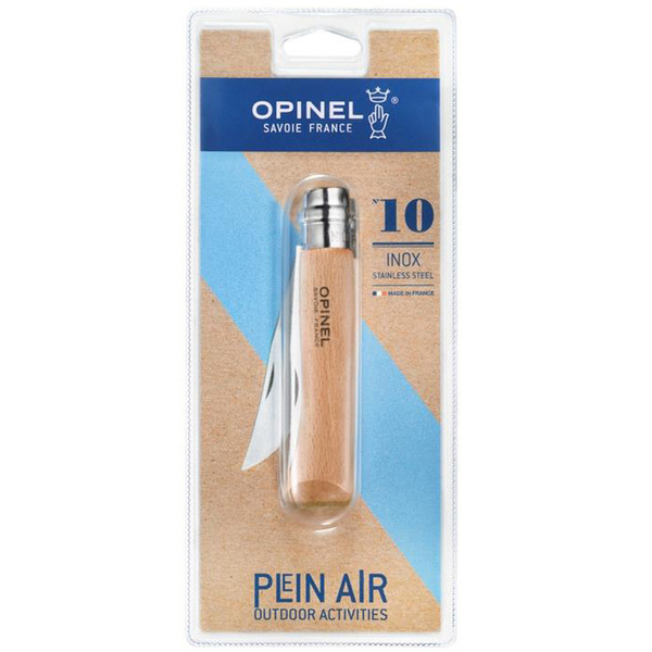 Nóż Składany OPINEL INOX N°10 Blister Natural (001255)