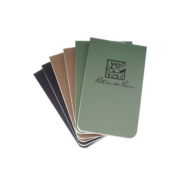 Set Of Waterproof Notebooks On-The-Go 85 x 50 mm 6 pcs. Rite in the Rain Black / Green / Tan