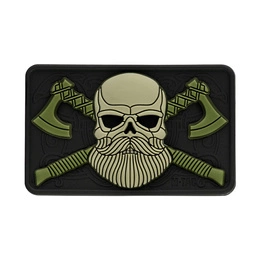 Naszywka Bearded Skull 3D PVC M-Tac Czarny / Olive (51113201)