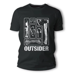 T-Shirt Outsider TigerWood Ciemnoszary