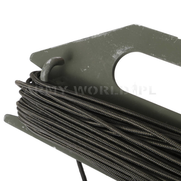 Linka Paracord 5,5 m + Karabinki Olive Oryginał Demobil BDB